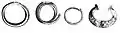 12th-century BC (Hallstatt A1) Bronze Age bracelets from Gușterița[37]