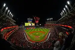 A photograph of a baseball diamond