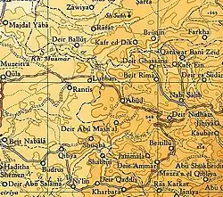 Deir Abu Mash'al 1942 1:250,000