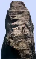 Dent de la Rancune, a challenging climbing site in the Chaîne des Puys, France.