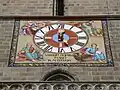 The southern clock face with the Four Evangelists