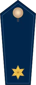 Blue epaulette with 1 golden star