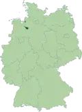 Map of Germany: Position of Bremen highlighted
