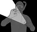 light used to illuminate hand signal[43]