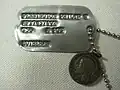 ID tag, modern, with religious medallion, designation: Lutheran