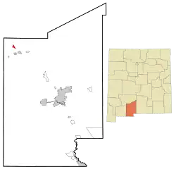 Location of Salem, New Mexico