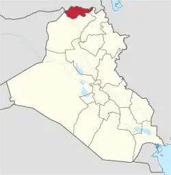 Map of Dohuk Governorate