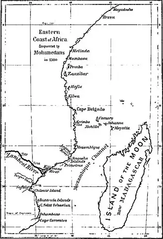 Map of East Africa City States