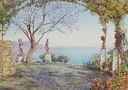 A garden by the Italian lakes