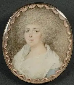 Miniature painting of young woman