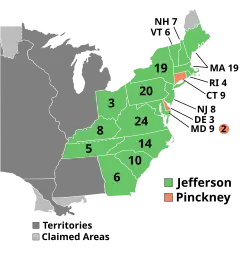 Electoral map, 1804 election