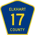 County Road 17 marker