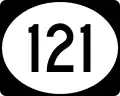 Vermont Route 121 marker