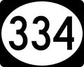 Mississippi Highway 334 marker