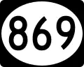 Highway 869 marker