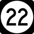 Iowa Highway 22 marker