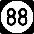 Route 88 marker