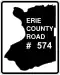County Route 574 marker
