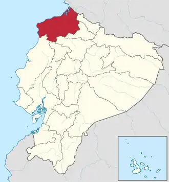 Location within Ecuador