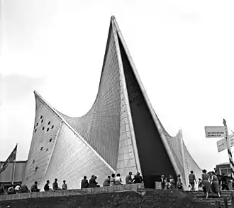 The Philips Pavilion during Expo 58