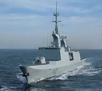 The stealth frigate Courbet
