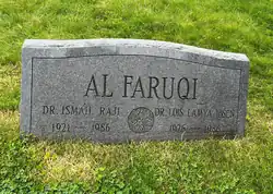 Shared grave of husband and wife, Ismail al-Faruqi and Lois Lamya al-Faruqi
