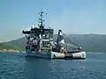 NSS Felinto Perry at the coast off Arraial do Carbo on 26 May 2015.
