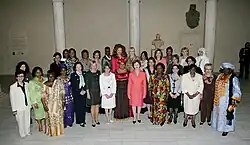 At a global First Ladies meeting in New York, 2008