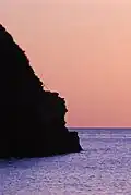 Fishing at sunset, Little Haven