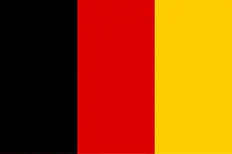 Vertical tricolour (L to R: black, red, yellow)