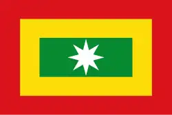 Flag of United Provinces of New Granada (1811–1814), later adopted and used by Jean Lafitte from 1817 to 1821 at Galveston Island, Spanish Texas, New Spain