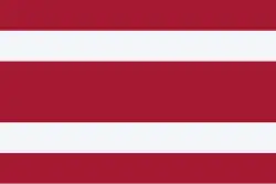 Short-lived early Thai flag identical to modern Trairanga based on Majapahit colours (1916–1917)