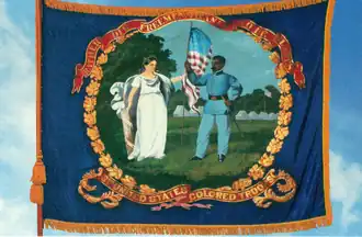 1863, flag of the 3rd United States Colored Troops.