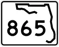 State Road 865 and County Road 865 marker