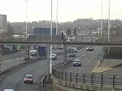 A58(M), Leeds Inner Ring Road by the Leeds International Pool
