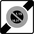 End of a restricted parking zone