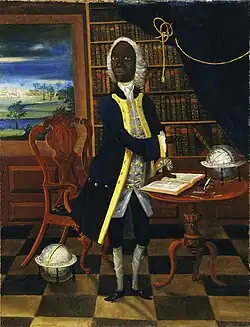 Portrait of Francis Williams with Halley's Comet. The painting resembles the Lay portrait in composition.