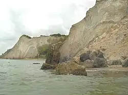 Cliffs on the island's coastline