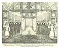 Charles Manners, 4th Duke of Rutland lying in state in the Irish House of Lords chamber after his death in 1787
