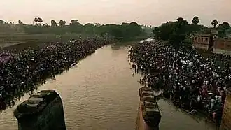 Chhath celebration at Gangi River in Arrah