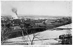 General Electric Shops, Schenectady, NY, aerial view, 1896