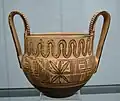 Geometric funerary kantharos (Attica, c. 780 BC)