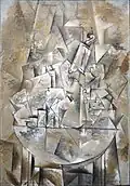 Georges Braque, 1911, Nature Morte (The Pedestal Table), oil on canvas, 116.5 × 81.5&nbsp;cm, Georges Pompidou Center, Paris