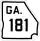 State Route 181 marker