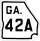 State Route 42A marker