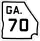State Route 70 marker