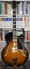 F-holes on a Gibson L-5 archtop guitar