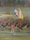 Detail from the painting 'Glasgow Green, c.1758'.