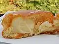 Bavarian creme glazed doughnut