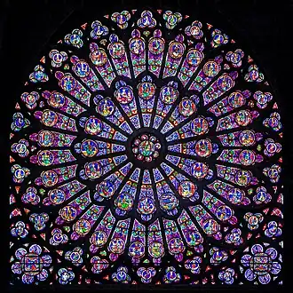 North rose window (about 1250)